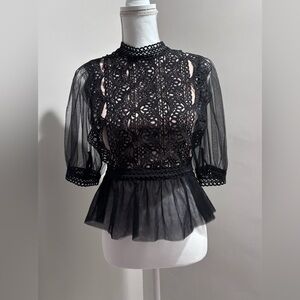 Blashe Black Lace Top